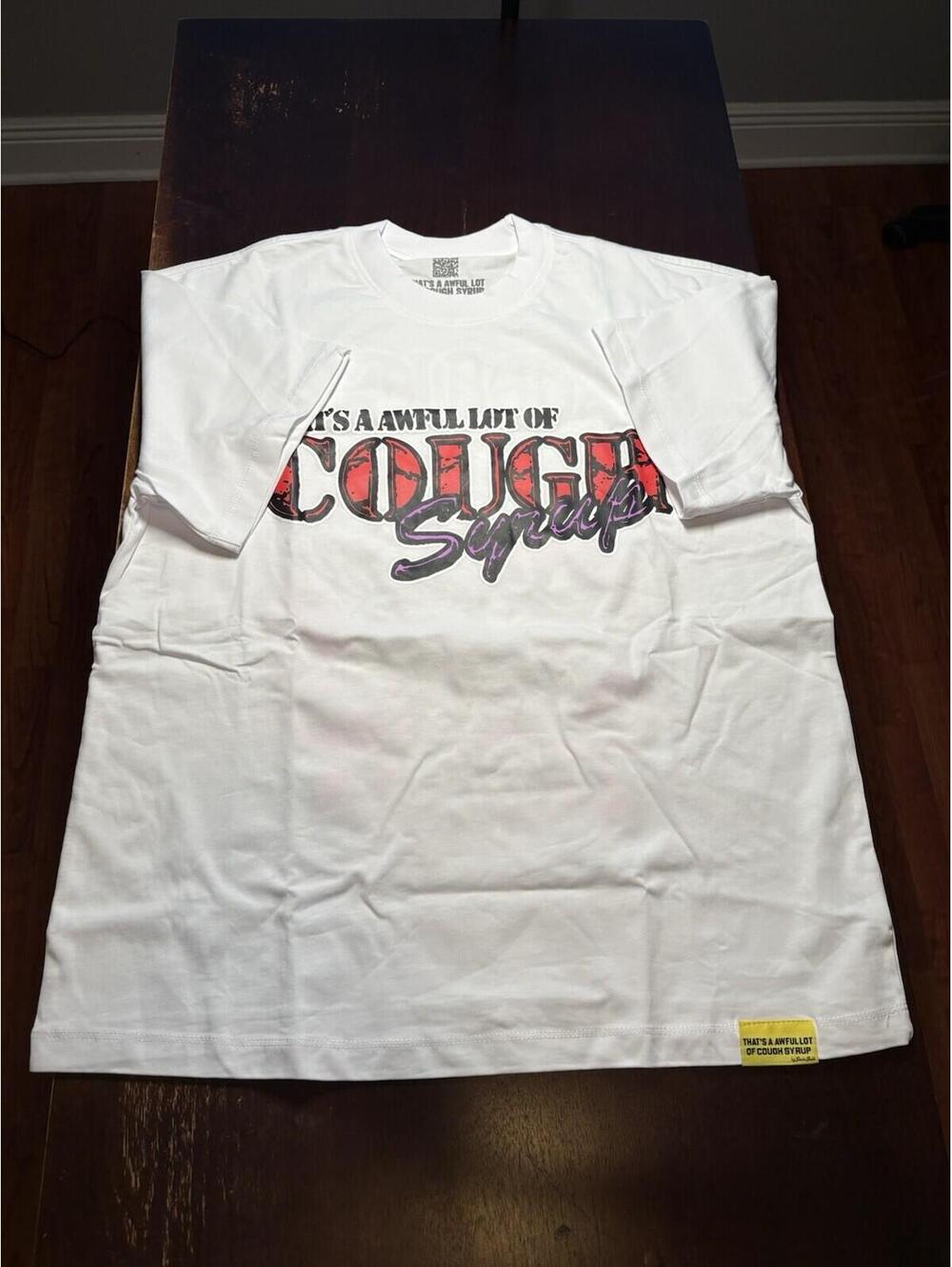 Mens Cotton Awful Lot Of Cough Syrup Inspired Style Size Medium
